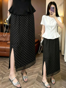 Ruffled Short Sleeve T-Shirt with Polka Dot Skirt Set