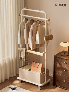 ตู้เสื้อผ้าแบบตั้งได้ขนาดเล็กสำหรับใช้ในบ้าน รูปทรงเรขาคณิต ตู้เสื้อผ้าแบบย้ายได้ในห้องนอน สไตล์เรียบง่าย ตู้เสื้อผ้าแบบแขวนได้