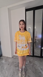 เสื้อพิมพ์ลาย เสื้อกีฬา ลายสิงห์เหลือง เลม่อนโซดา งานจริงสวยสีสดคมชัน คุณภาพสูง หนา145g นุ่มลื่น