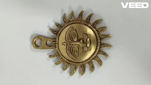Traditional Brass Sun Face Wall Hanging | Surya Dev Wall Décor for Home Entrance Pooja Room & Vastu Decoration (Size - 3 Inches | Pack of 1 Pc)