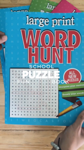 Large Print Word Hunt Puzzle Book – Brain Games for Adults & Seniors