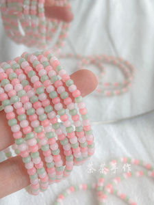 Colorful Cat Eye Double Layered Macaron Bracelet for Women Sweet Style Mixed Material Jewelry Fresh out New Fashion Accessory