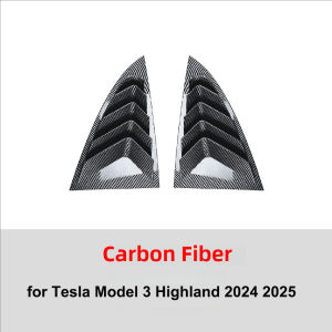 for Tesla Model Y Juniper 2025 Model 3 Highland 2024 Rear Side Window Shutter Cover Trim Stylish Look Triangle Louver Modified