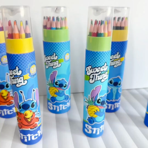 (READY STOCK) 12pcs 24pcs Set Pensel Warna Stitch Kayu Kanak Sekolah Colour Pencil Children Drawing Writing 史迪奇彩色铅笔彩色笔