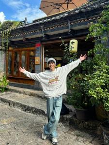 Printed Fleece Lined Sweatshirt round Neck Pullover Spring Autumn Thickened Korean Style Lazy Style Mens Jacket Youth Fashion