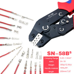 Ratcheting Crimping Tool Set For Dupont JST MOLEX Open BarrelDupont Molex JST TE Terminals & EPC PCIE SATA Pins SN-58B
