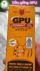 Dầu nóng xoa bóp đau nhức xương khớp GPU 60ml Indonesia