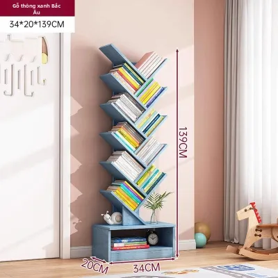 Giá Sách Treo Tường Tiết Kiệm Không Gian Gỗ Cứng cho Trẻ Em