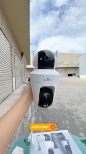 HOME-MALL สินค้าใหม่ กล้องวงจรปิด2เลนส์ ความคมชัด4K แอป icam365 หมุนได้ทั้ง 2เลนส์ พูดคุยโต้ตอบได้ รุ่น4K-T8S