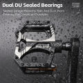 WEST BIKING Dual DU Nylon Bike Pedals Anti Slip Sealed Bearings Bicycle Pedal Wear Resistant Wide Platform Cycling Pedals. 