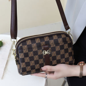 กระเป๋าสะพายข้างมือถือพิมพ์ลายตัวอักษรแบบลำลองสำหรับเดินทาง กระเป๋าสะพายข้างผู้หญิง กระเป๋าสะพายข้าง PU ขนาดเล็ก ปิดด้วยซิป