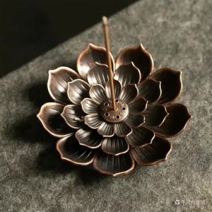 Lư Hương Và Khay Đựng Tàn Thuốc Hợp Kim 2 Trong 1 Phật Giáo Thiền Hình Hoa Sen/hoa Bìm Bìm Bằng Kim Loại Dùng Cho Nhang Trầm Hương Trang Trí Phòng Khách.