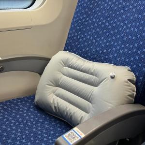 Portable Inflatable Lumbar Support Pillow Pressure Relief Long Distance Travel Aircraft High Speed Railways Back Support Cushion
