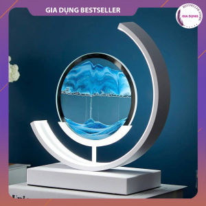 TRANH CÁT CHẢY CHUYỂN ĐỘNG 3D HÌNH BÁN NGUYỆT KẾT HỢP ĐÈN LED - DECOR TRANG TRÍ SÁNG TẠO ĐỘC ĐÁO - QUÀ TẶNG CAO CẤP