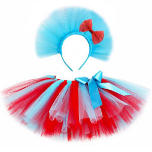 Tulle Tutu Skirt for Kids Ideal for Baby Girls Birthday Parties & Holiday Outfits Red & Blue Fluffy Short Tulle Tutu Skirt