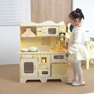 Kitchen Set Wooden Kitchen Play Set Wooden Kitchen Toy Pretend Toy  Wooden Toy Simulated Water Outflow