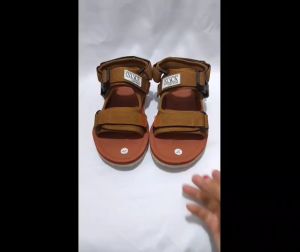 Injack Footwear - Sandal Gunung Traveling Hiking Remaja Dewasa Pria Wanita - Casia Tan White - Outsole Karet Anti Licin