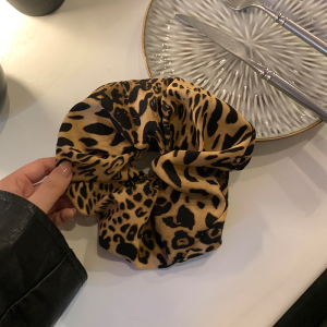 Cool Cat Wild Cat Print Hair Ties for Women High End Feather Hair Accessories Sweet Style Hair Rope by Niceruru