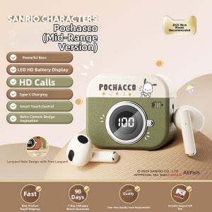 Hello Kitty | Bluetooth Half In-ear Headphones Long Battery Life For Sport