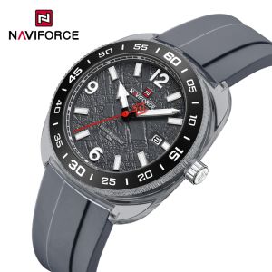 Naviforce | New NAVIFORCE Mens Quartz Movement Fashion Watch with Luminous Pointer Display 50m Water Resistance Silicone Strap Male Clocks