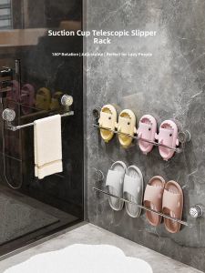 MONLEYTA | Acrylic Bathroom Slipper Rack German Design Wall Mounted Toilet Shoe Holder No Drilling Required Bathroom Storage Organizer