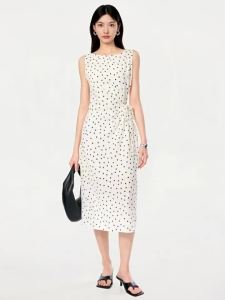 DESIGNICE | Round Neck Sleeveless Resort Style Dress