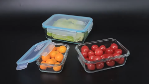 饭盒 1200ML玻璃保鲜盒 便当盒 Safe Microwave Glass Lunch Box Fresh Food Container Bento Lunch Box Microwavable Bekas Makanan