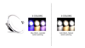 Led Pin Light Dimming 3 Color Downlight For Ceiling Purple Blue Warm White Light Down Light Lamp