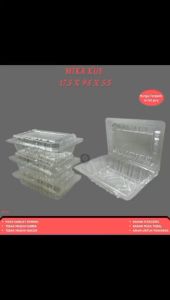 Mika Plastik Kue Mika Plastik Size 17.5x9.5x5.5 (Isi 50 Pcs-WT2A)