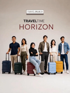 TravelTime Horizon 20 24 28 inch Expandable PP Hardcase Luggage with TSA Lock Double Coil Zipper Dual Spinner Wheels Travel Suitcase