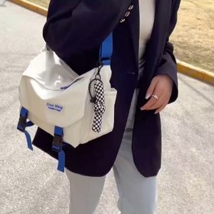 กระเป๋าสะพายไหล่ ความจุขนาดใหญ่ 13.3 นิ้ว สีดำ สำหรับผู้ชายและผู้หญิง [A860]