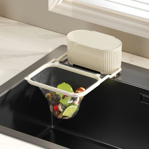 Kitchen Sink Filter Rack Suction Cup Leftovers Anti-Blocking Dishpan Sink Kitchen Waste Draining Hanger