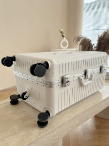 Aluminum Frame Luggage Bag Female 30 Inch Brake Shock Absorption Student Travel Suitcase Pp Material Injection Mould Pull Outdoor Silent Wheel