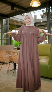 ABAYA POLOS BRDIR MARWAH DRESS EXSLUSIVE ANNASIHAH/GAMIS POLOS BORDIR EMERALD BLUE BUSUI FRIENDLY WANITA MUSLIMAH TERBARU/