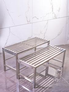 Stainless Steel Outdoor Balcony Flower Stand Single Layer Floor Mounted Iron Art Metal Long Flower Pot Tray Base Rack