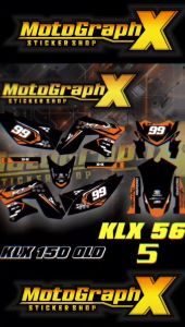 Striping KLX 150 Old Premium - Sticker Striping KLX Spakbor Belakang Pendek Terbaru KLX 56 Premium