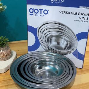 Goto Unipan Versatile Basin Set Baskom Stainless Serbaguna 6IN1