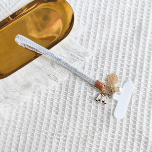 Muxi Original Classic Style Woven Long Gold and Silver Chain Korean Style Pearl Anti-Lost Gasket Female Cell Phone Neck Hanging Lanyard