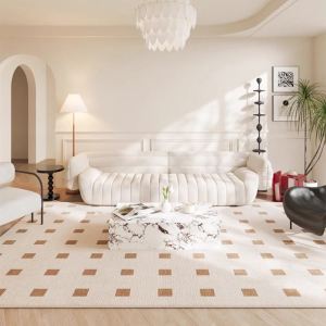 MEISITEKEKE | Cream Style No-wash Living Room Carpet Large Area