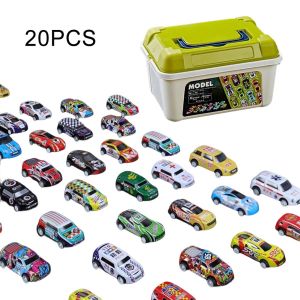 50/30/20Pcs Mini Alloy Car Model Set with Storage Box Diecast Cars for Boys Sliding Inertia Vehicle Children Toys for Kids Gifts
