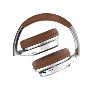 Retro for Bluetooth Headset Metal Head-Mounted 5.4 Cross-Border Explosions Sports Shake Same Long Endurance LED Battery