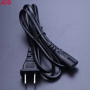 JCD 1pc EU US AC Power Cable 2 Pin IEC C7 Power Extension Wire Cord For PS2 PS3 Slim PS4 PS5 PSP PSV For CD Player Laptop Radio