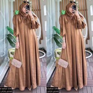 Z FREE HIJAB SETELAN GAMIS HIJAB VANYA GAMIS SILK CRANDENZA PREMIUM LD 115CM GAMIS REMAJA DEWASA BUSUI FASHION WANITA MUSLIM