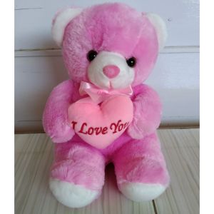 BONEKA TEDDY BEAR BERUANG LOVE PINK SIZE M KARAKTER MAINAN ANAK KADO SOUVENIR