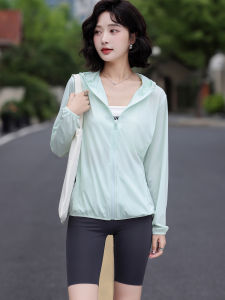 Ice Silk Womens Hooded Lightweight Summer New UPF50+ UV Protection Breathable Solid Color Sun Protection Clothing