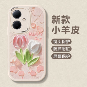 Silicone Phone Case for Vivoy100 Anti-fall with Lanyard Lens Protection Womens Full Cover Soft Glue Environmentally Friendly