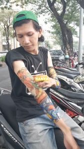 Manset Tangan Tato & Arm Sleeve Motor Pria