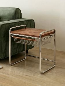 ZHUSHANXIA | Storage Side Table Minimalist Vintage Bauhaus Style
