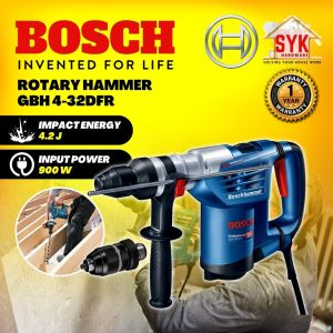 SYK Bosch Hammer Drill GBH 4-32 DFR Professional Rotary Hammer Drill Heavy Duty Power Tools Hemmer Drill - 06113321L0