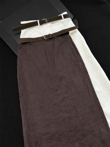 DANTING | Fashionable A-line Linen Skirt